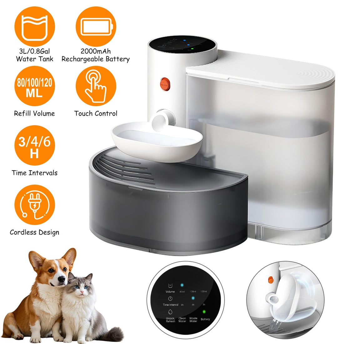 Smart Pet Water Fountain – Automatic Cat and Dog Dispenser